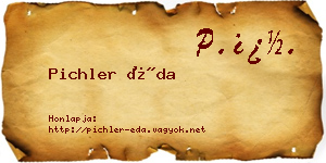 Pichler Éda névjegykártya